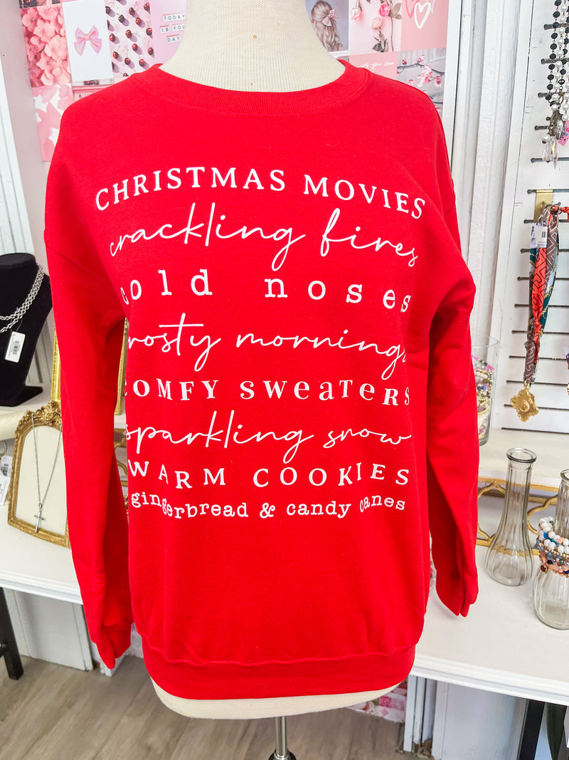 All Things Christmas Red Sweatshirt