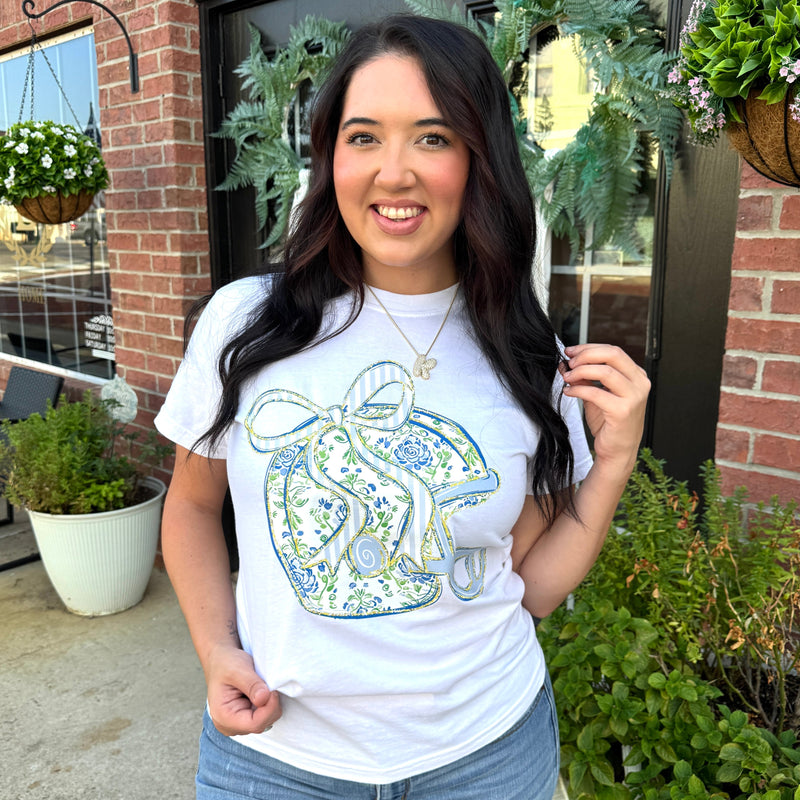 floral football helmet Floral Football Helmet Graphic Tee