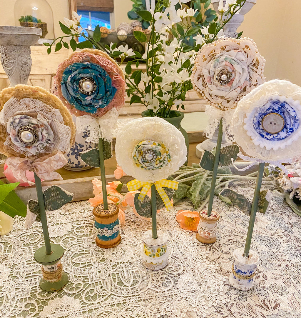 Creations by Kim - Blissful Blooms Vintage Spool Flower Collection