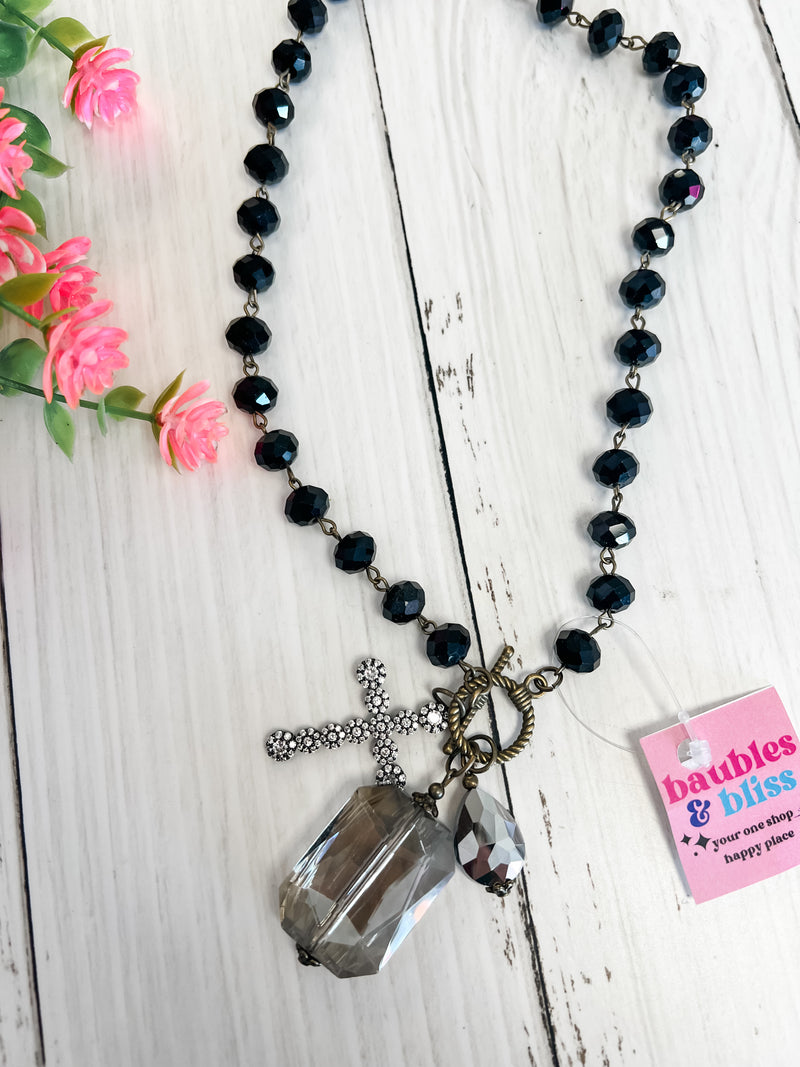 Belle Lumiere Handmade Crystal Pendant Necklace