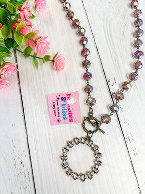 Belle Lumiere Handmade Crystal Pendant Necklace