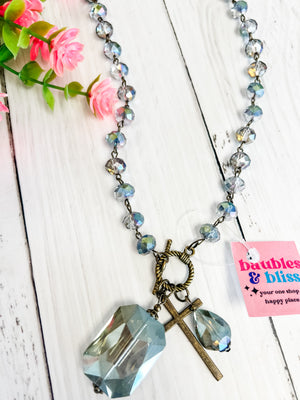 Belle Lumiere Handmade Crystal Pendant Necklace