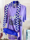 Purple Pride Beaded Strap Clear Purse