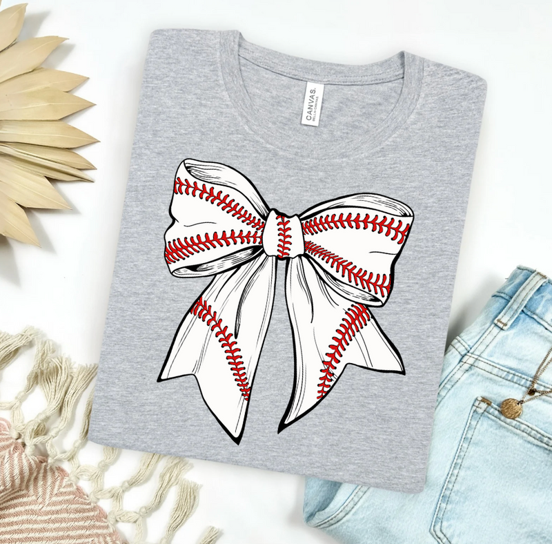 Baseball Bow Graphic Tee