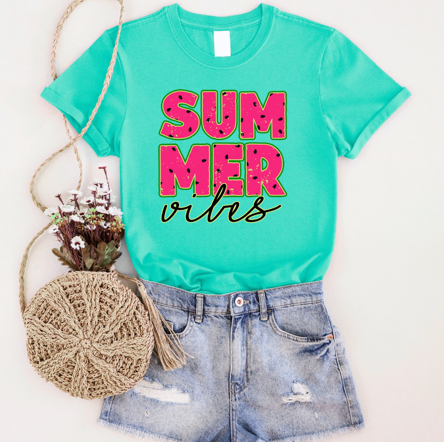 Summer Vibes Watermelon Graphic Tee
