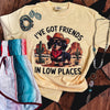 FestiviTees Women - Apparel - Shirts - T-Shirts Friends in Low Places Cowboy Dog Soft Graphic Tee