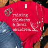 FestiviTees Women - Apparel - Shirts - T-Shirts Raising Chickens & Feral Children Soft Graphic Tee