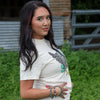 FestiviTees Women - Apparel - Shirts - T-Shirts Turquoise Chicken with Flowers Soft Graphic Tee
