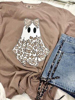 PREORDER Leopard Girly Ghost Espresso Comfort Colors Tee