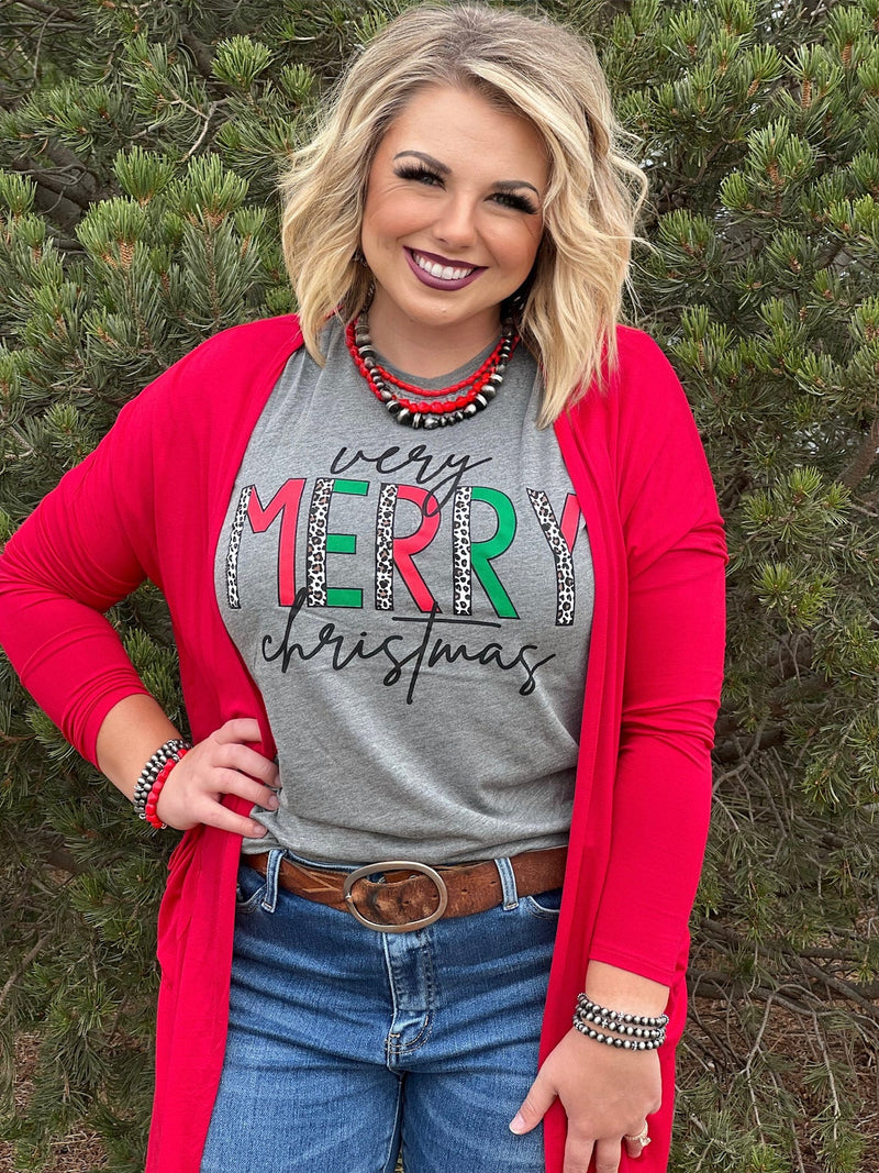 Ruby Red Super Soft Mid Length Cardigan