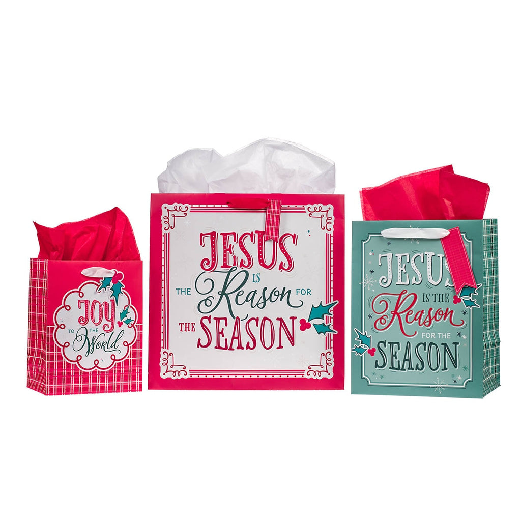 Gift Bag Set 3 Pc Jesus Is the Reason