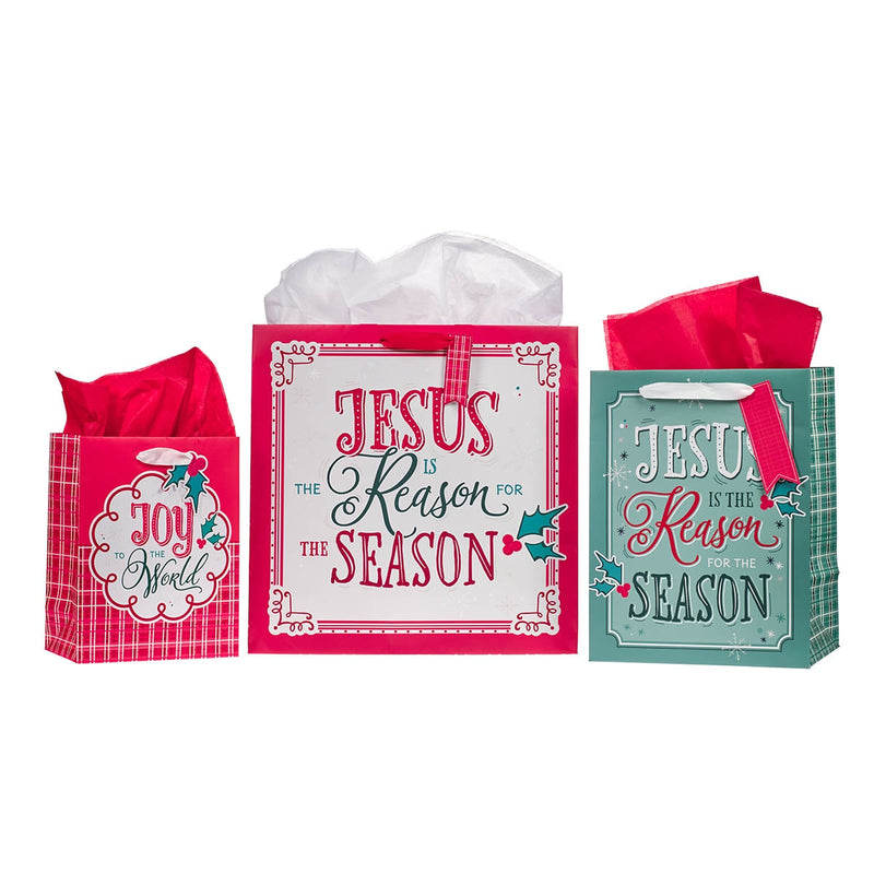 Gift Bag Set 3 Pc Jesus Is the Reason