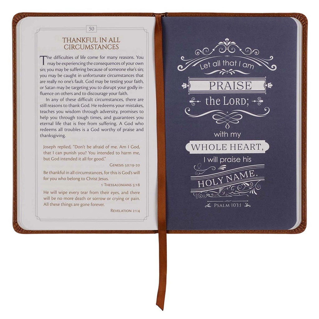 101 Devotions For Men Tawny Brown Faux Leather Devotional