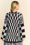 Gotta Have It Black & White Check Pocket Cardigan