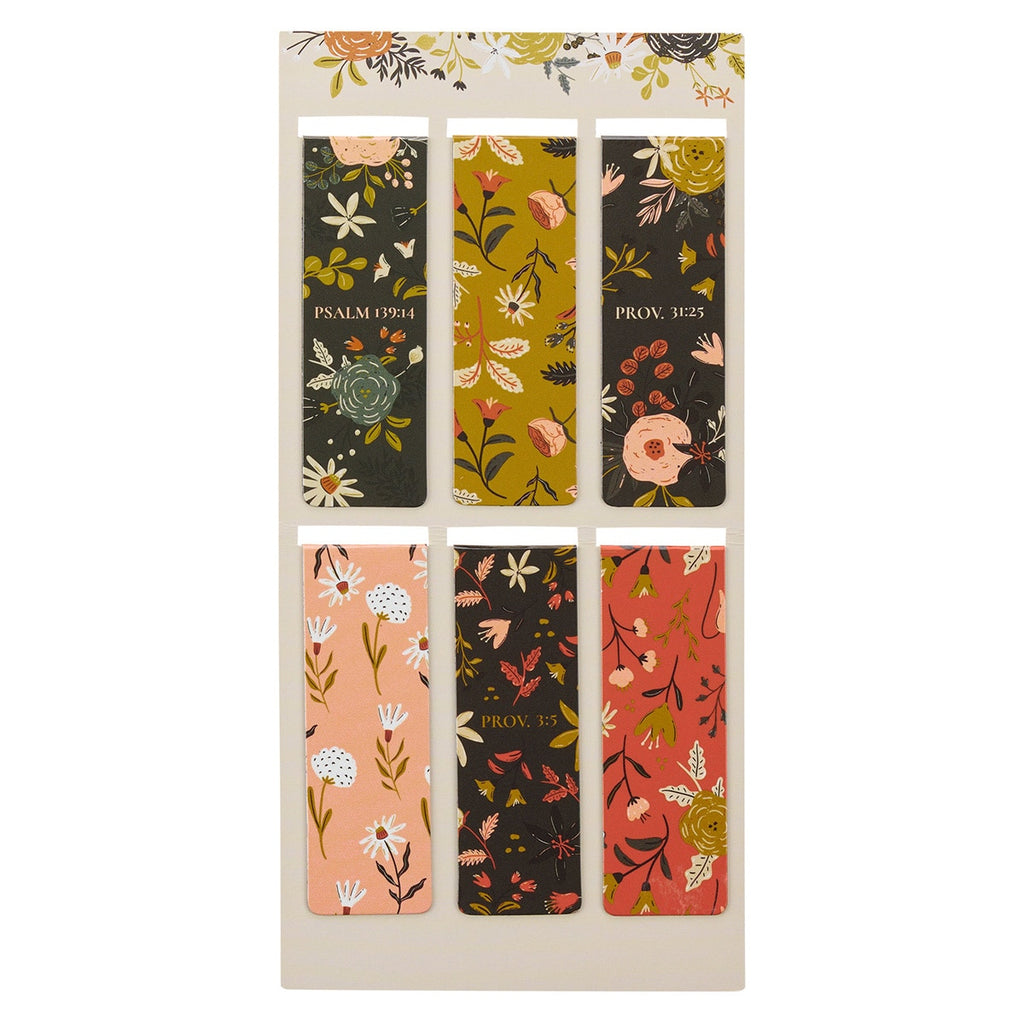 Magnetic Bookmark Set Warm Florals