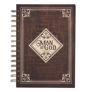 Journal Wirebound Brown Man of God 1 Tim. 6:11