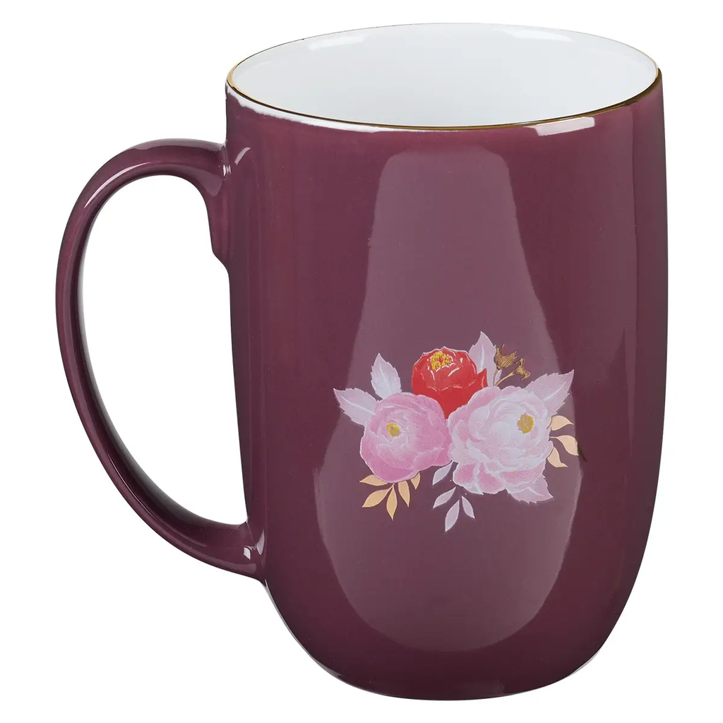 Mug White/Burgundy Amazing Grace
