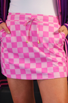 PREORDER-Bubblegum Checkered Skort