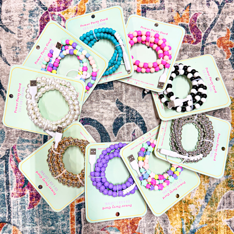 Power Party Cord Beaded 3 in 1 Charger