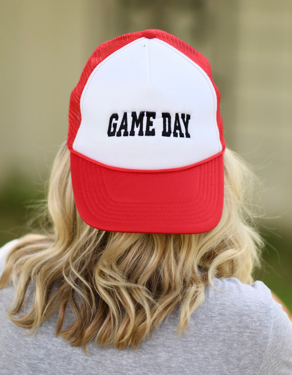 **SALE** Red/White Game Day Foam Trucker Hat