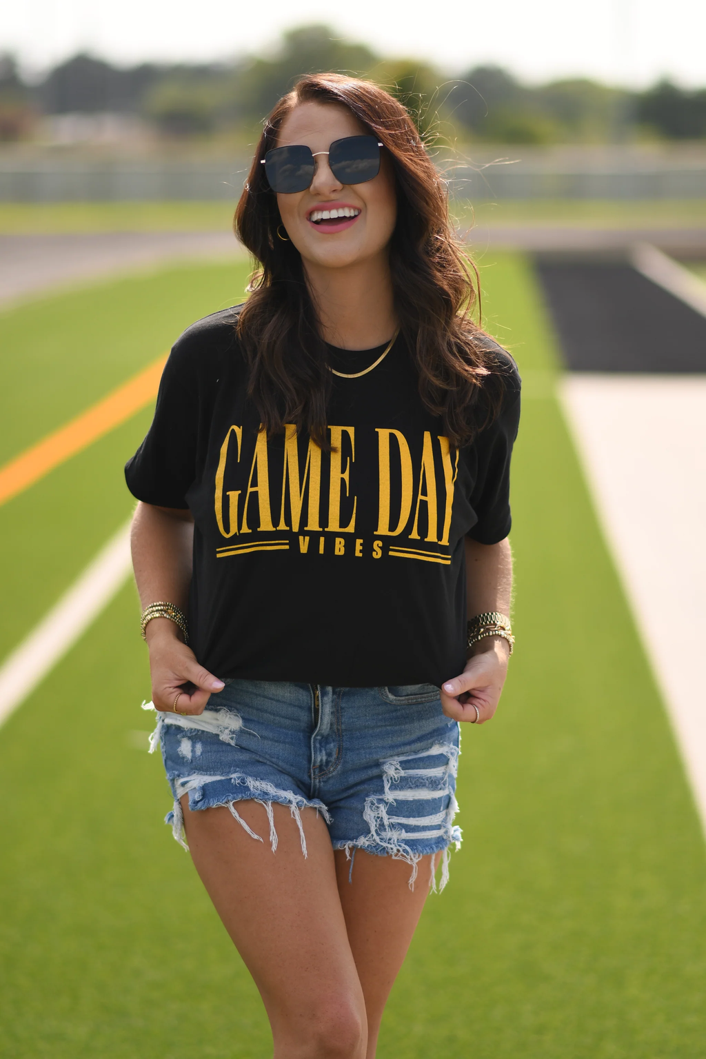 PREORDER Black and Gold Game Day Vibes Tee