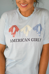 American Girly Bow Light Blue Tee