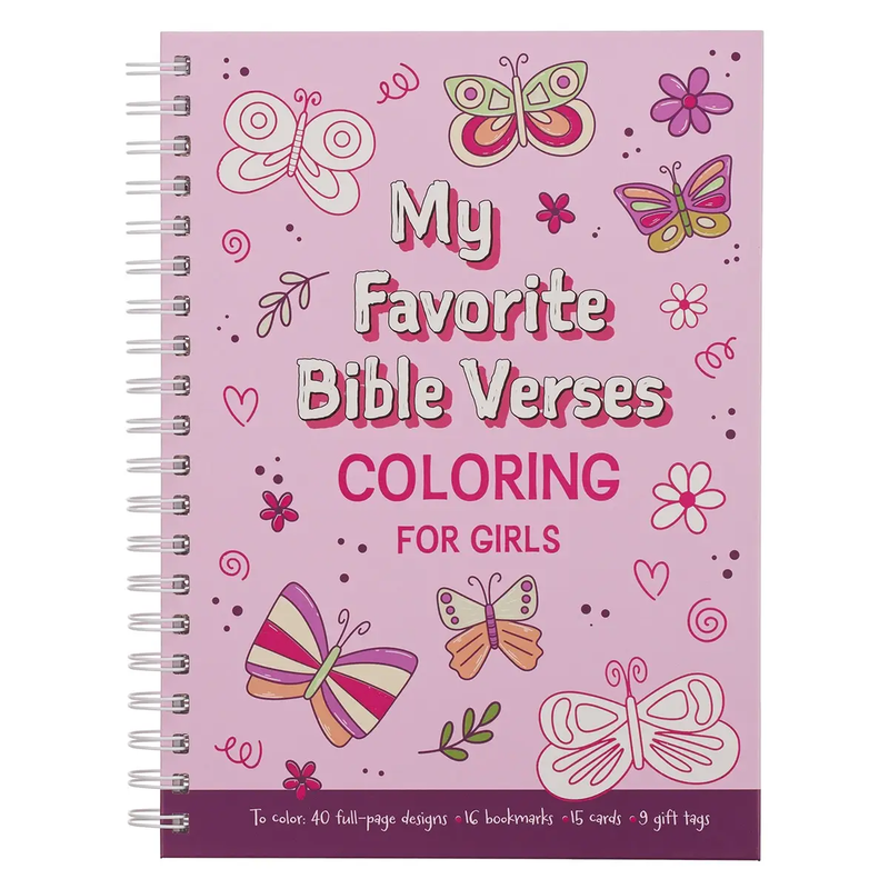Coloring Book Favorite Bible Verses For Girls Wirebound