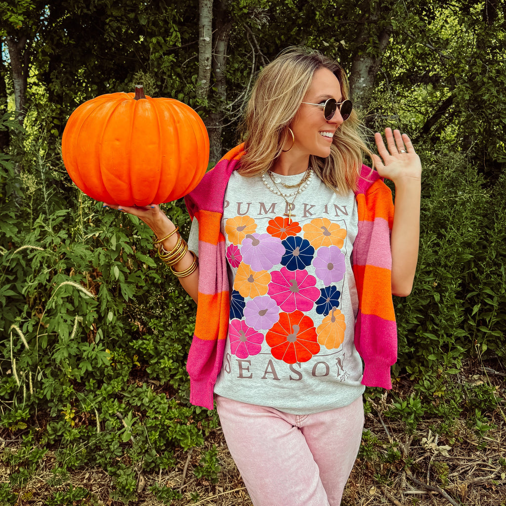 Pumpkin Season Heather Oatmeal Tee