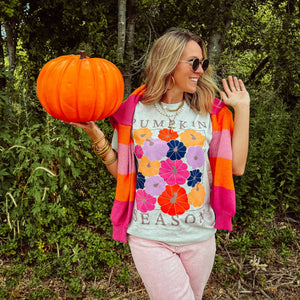 Pumpkin Season Heather Oatmeal Tee