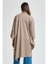Wrapped Up For Winter Latte Flowy Draped Poncho Top - One Size