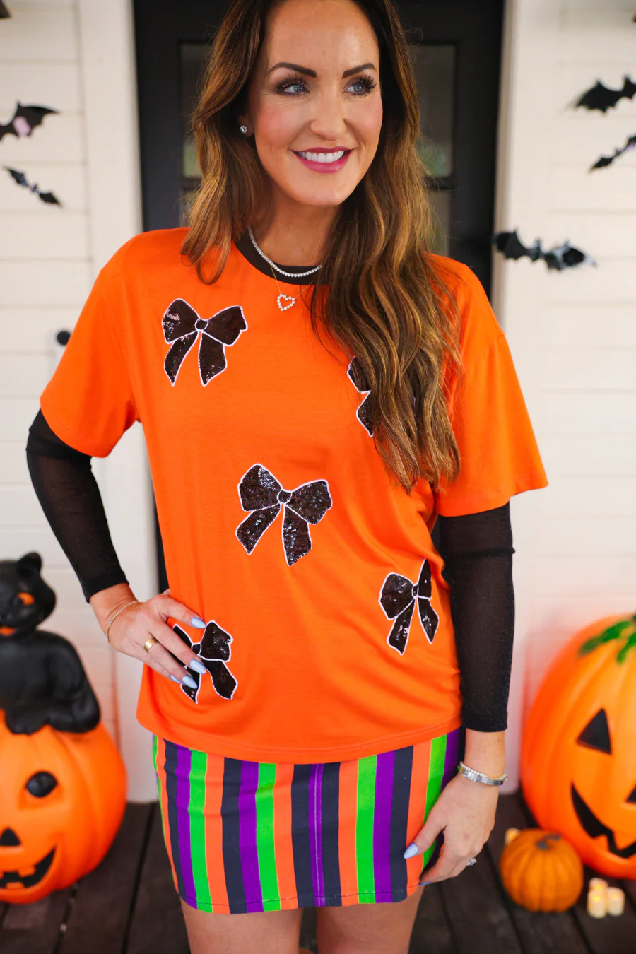PREORDER-Better Bow-lieve It Sequin Tee