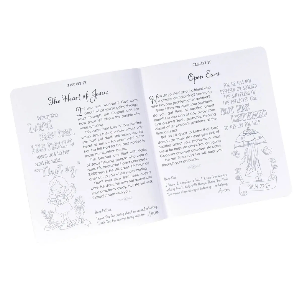Kid Book Illustrated Devotional For Girls Softcover