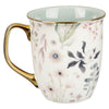 Mug Teal Floral Be Still Ps. 46:10