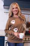 Stars Hollow Sequin Coffee Sweatshirt - Jess Lea