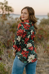 Poinsettia Season Quarter Sleeve Top