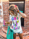 God is in the Details Colorful Cream Tee