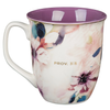 Mug Purple Floral Trust in the Lord Prov. 3:5