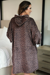 Jess Lea Cozy Blanket Hoodie- Coco Leopard