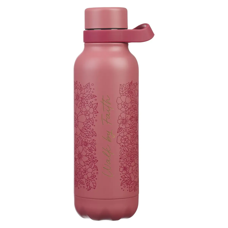 Water Bottle Ss Pink Walk By Faith