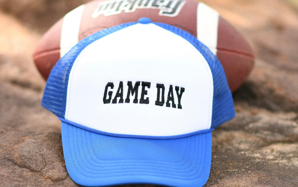 *SALE* Blue/White Game Day Foam Trucker Hat
