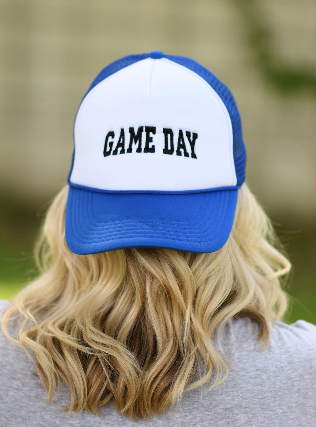 *SALE* Blue/White Game Day Foam Trucker Hat